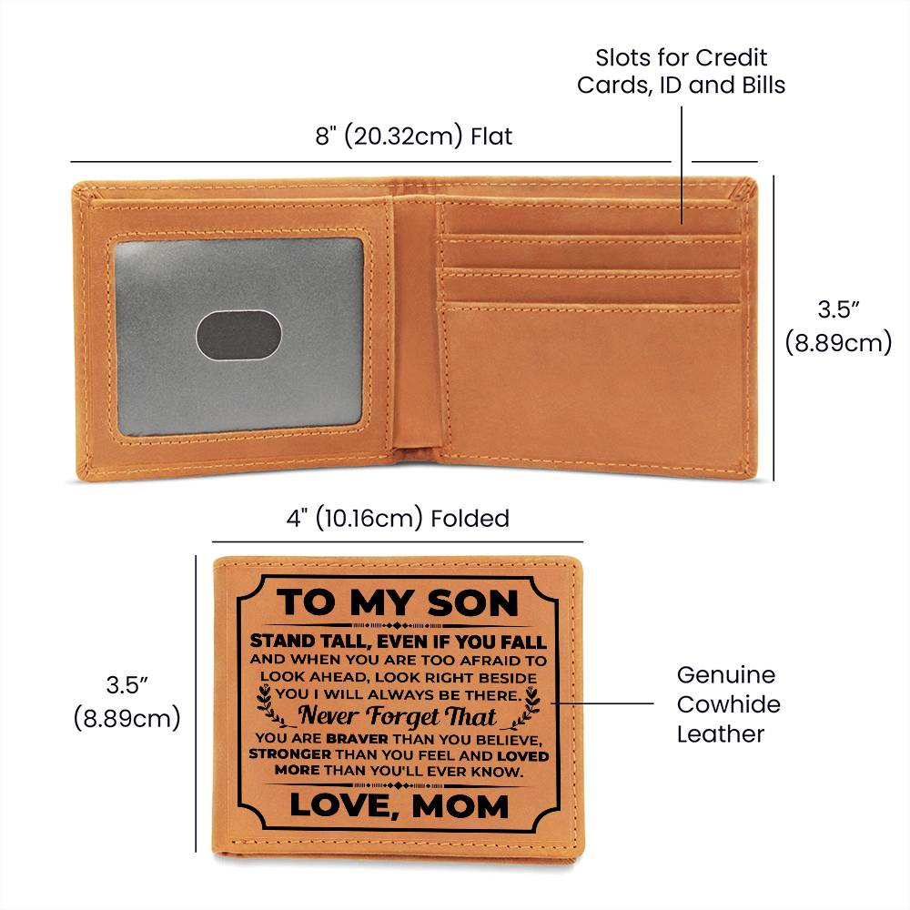 To My Son – Leather Wallet