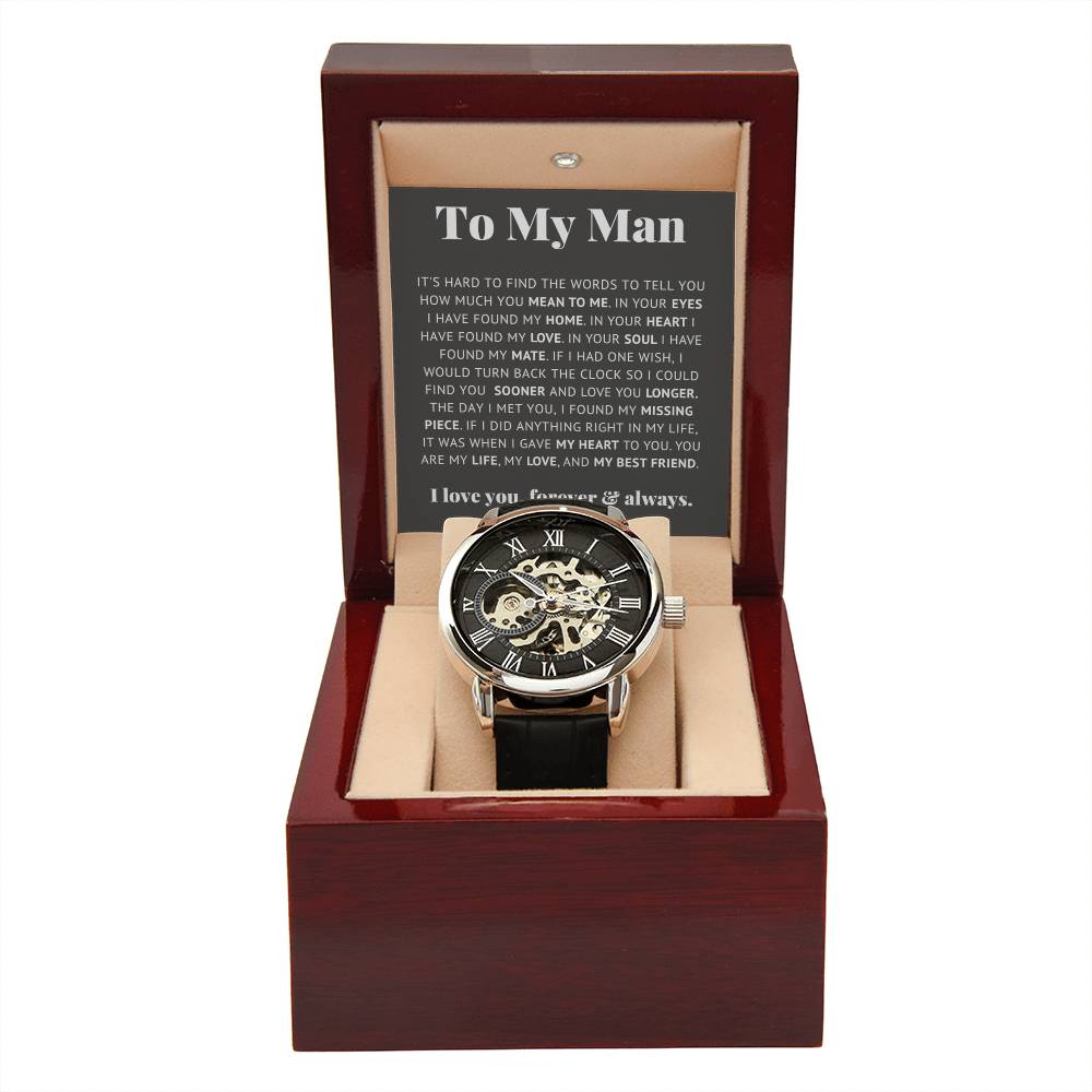 Men's Watch. To My Man, My Love, My Best Friend