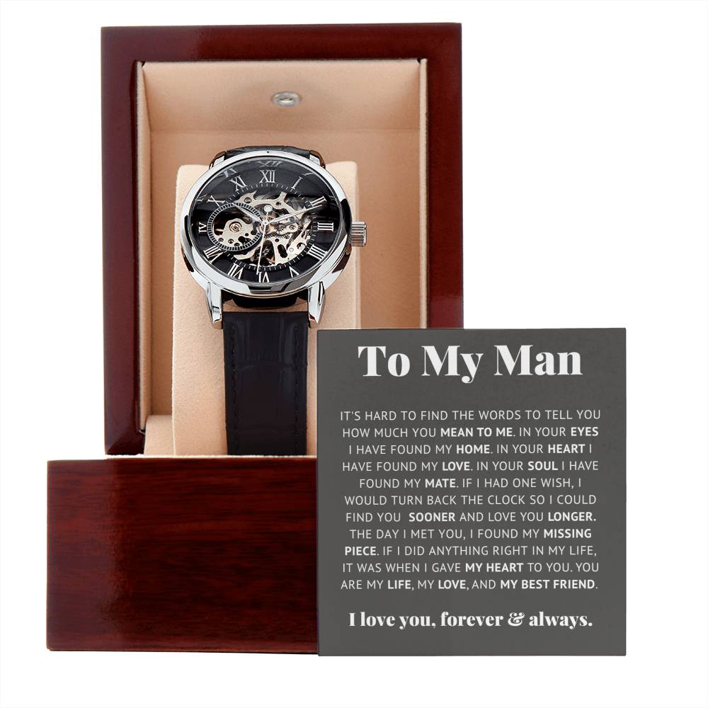 Men's Watch. To My Man, My Love, My Best Friend