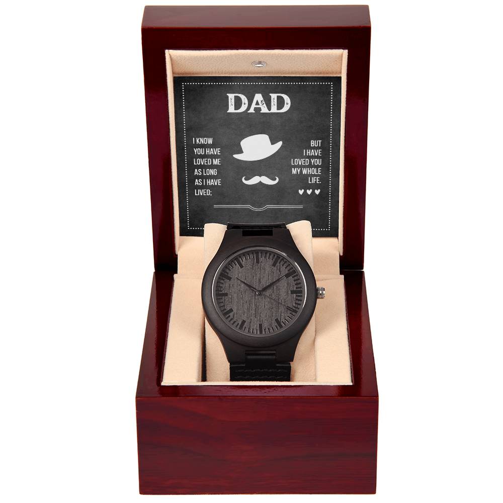 Wooden Watch. Dad's Love