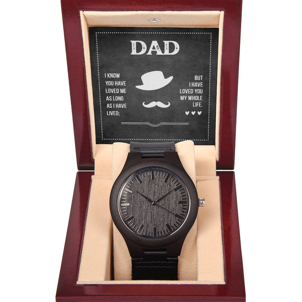 Wooden Watch. Dad's Love
