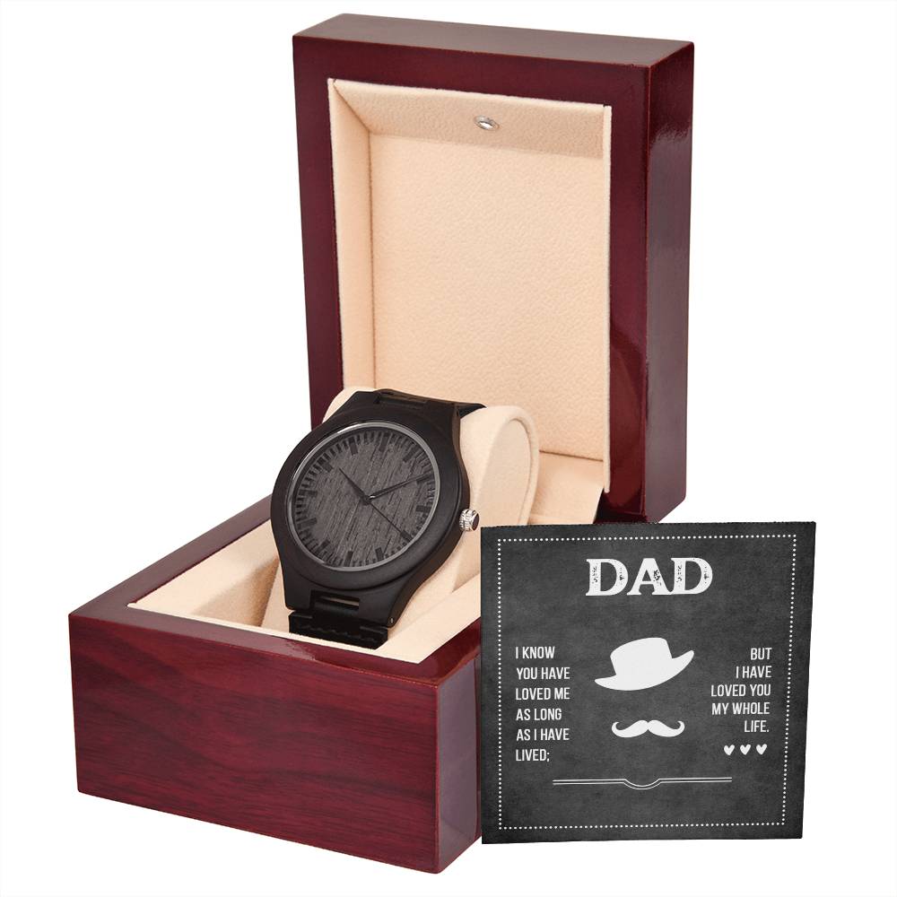 Wooden Watch. Dad's Love