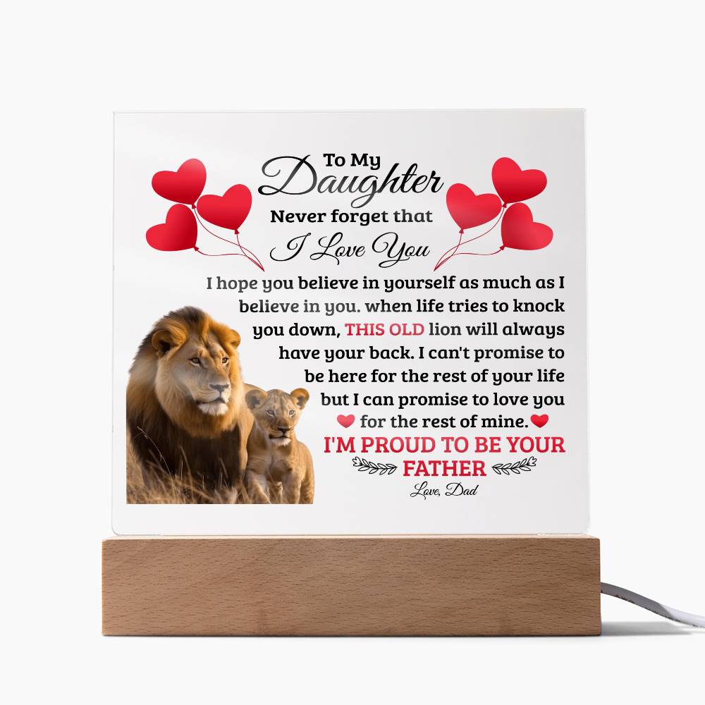 To My Daughter – Acrylic Square
