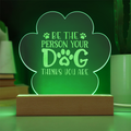 Engraved Acrylic Paw Plaque LED Sign