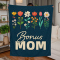 Mom Jersey Fleece Blanket - Gift for Stepmom, Bonus Mom Birthday & Mother's Day
