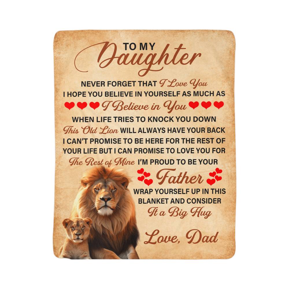To My Daughter – Sherpa Fleece Blanket