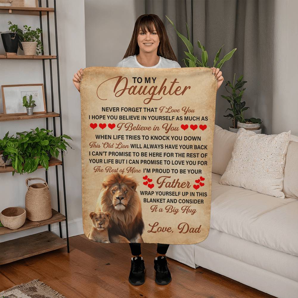 To My Daughter – Sherpa Fleece Blanket
