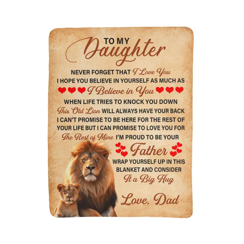 To My Daughter – Sherpa Fleece Blanket