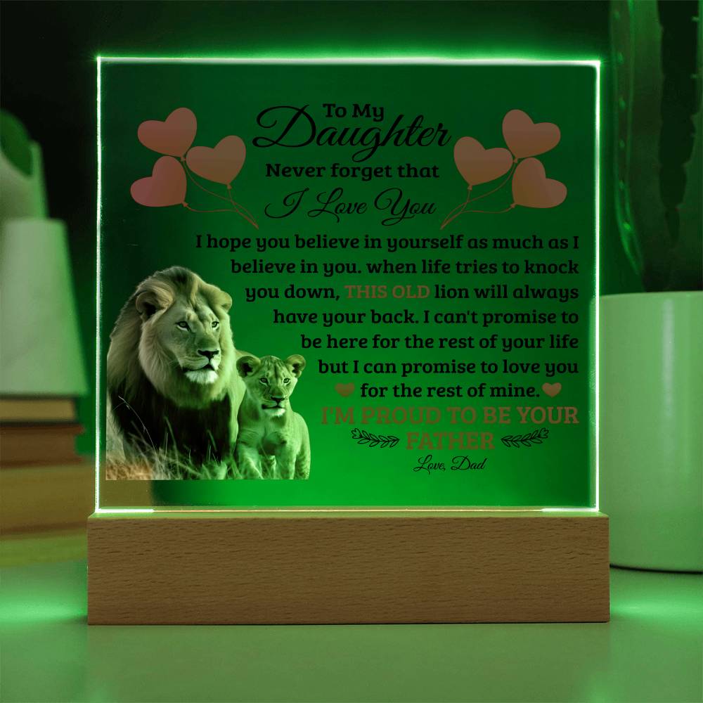 To My Daughter – Acrylic Square